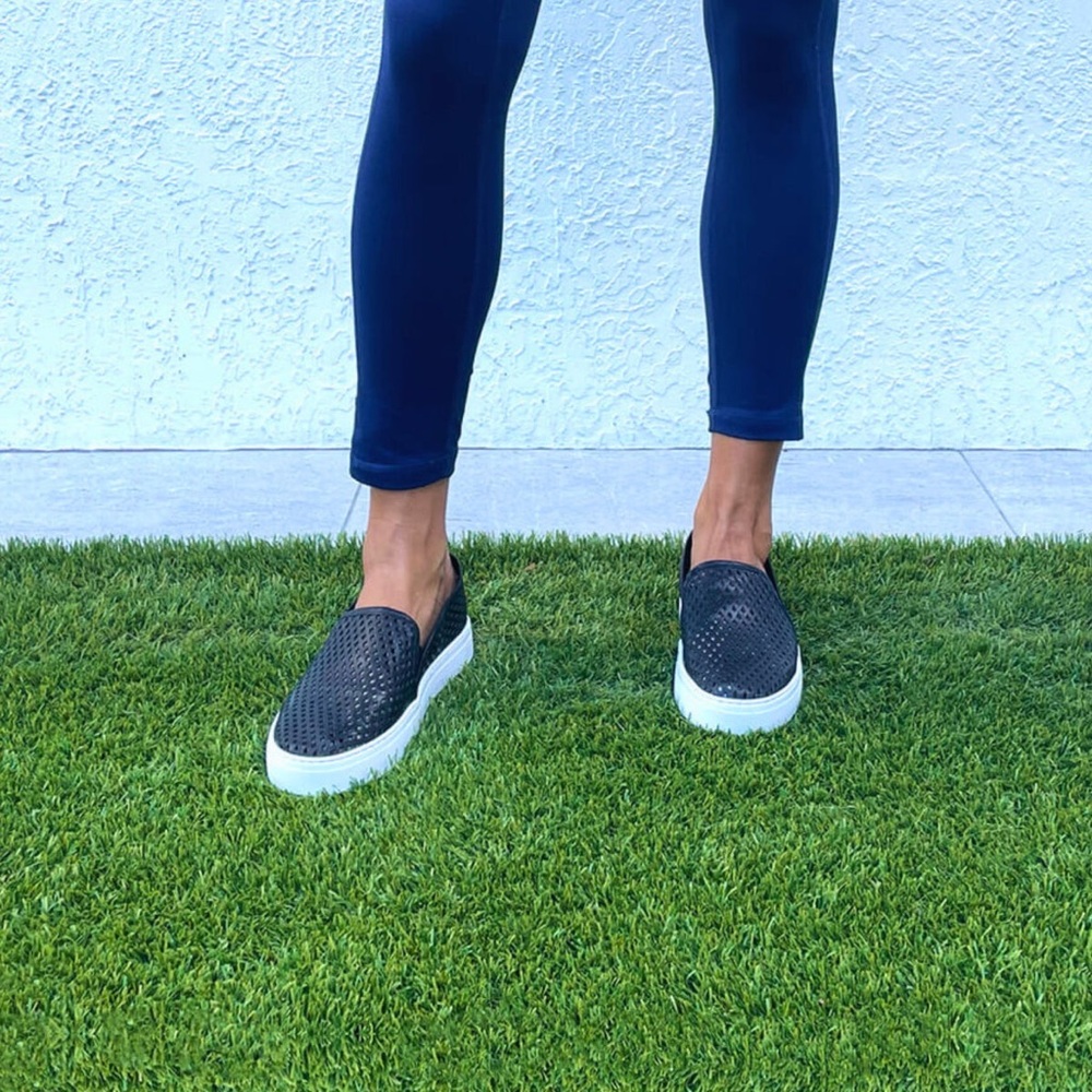 BRAND NEW Navy Blue Perforated Slip-On Sneakers